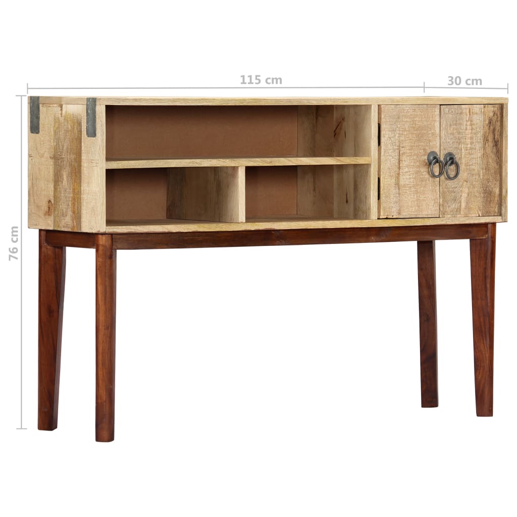 Console Table 115x30x76 cm Solid Rough Mango Wood