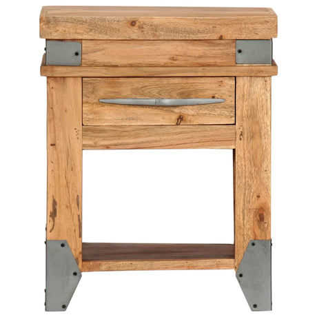 Bedside Cabinet Solid Acacia Wood