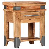 Bedside Cabinet Solid Acacia Wood