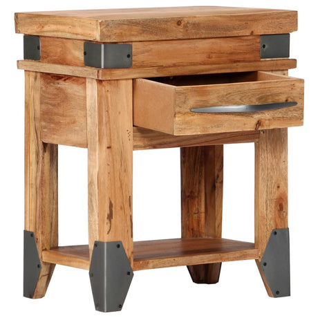 Bedside Cabinet Solid Acacia Wood
