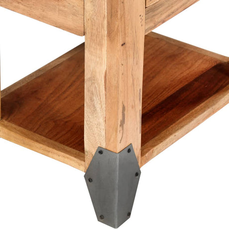 Bedside Cabinet Solid Acacia Wood
