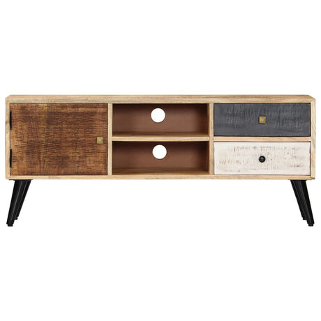 Tv Cabinet 115X30X47 Cm Solid Mango Wood