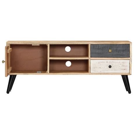 Tv Cabinet 115X30X47 Cm Solid Mango Wood