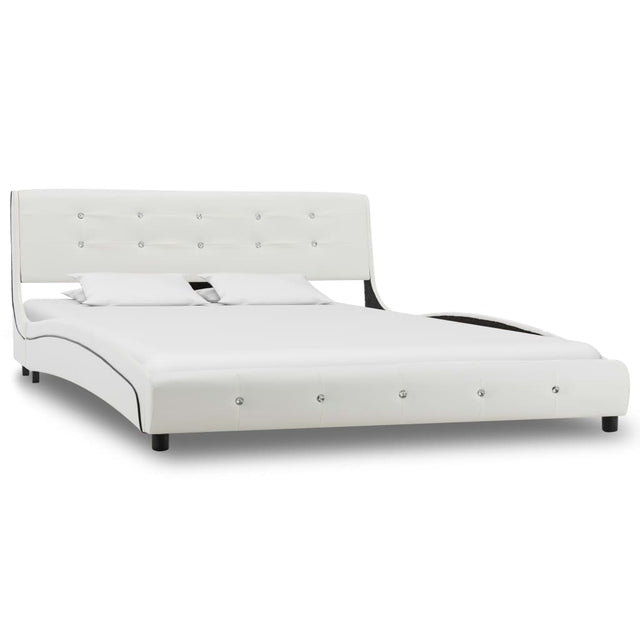 Bed Frame Without Mattress Faux Leather 135X190 Cm Double