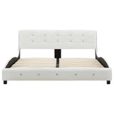 Bed Frame Without Mattress Faux Leather 135X190 Cm Double