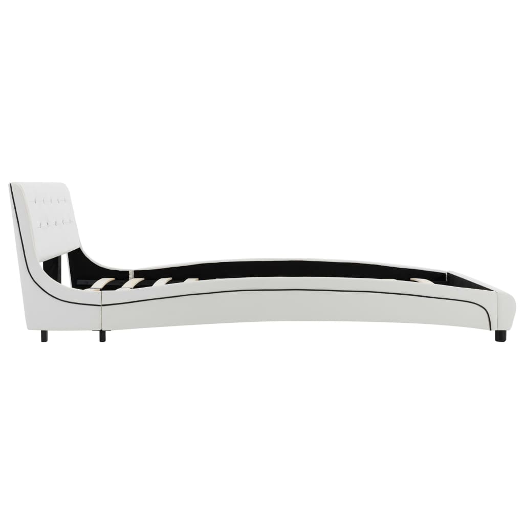 Bed Frame Without Mattress Faux Leather 135X190 Cm Double