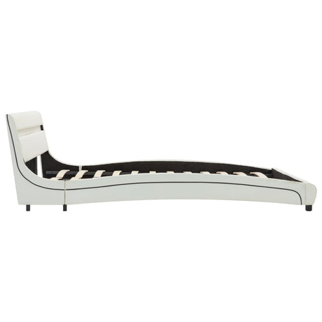 Bed Frame With Led Without Mattress Faux Leather 150X200Cm