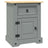 Bedside Cabinet Mexican Pine Corona Range 53X39X67 Cm