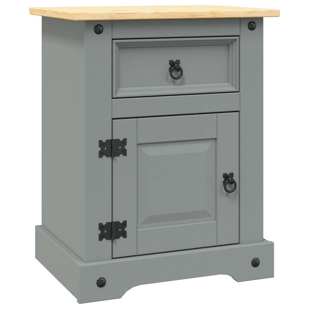 Bedside Cabinet Mexican Pine Corona Range 53X39X67 Cm