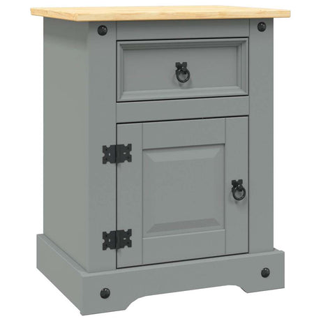 Bedside Cabinet Mexican Pine Corona Range 53X39X67 Cm