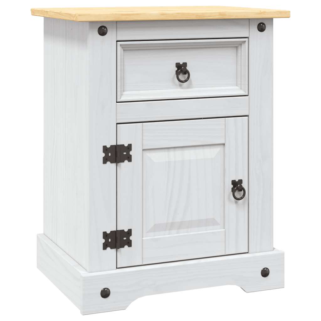 Bedside Cabinet Mexican Pine Corona Range 53X39X67 Cm