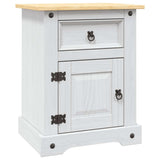Bedside Cabinet Mexican Pine Corona Range 53X39X67 Cm