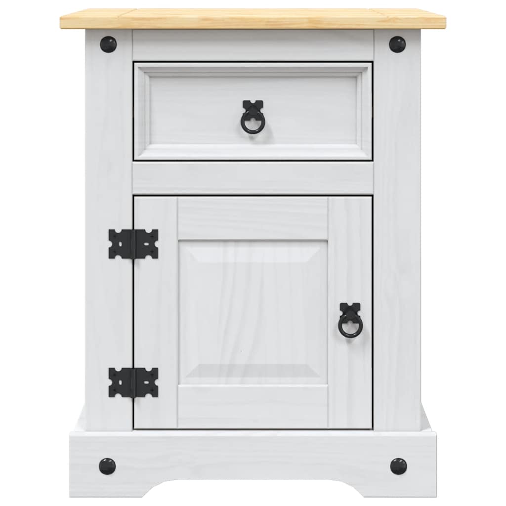 Bedside Cabinet Mexican Pine Corona Range 53X39X67 Cm
