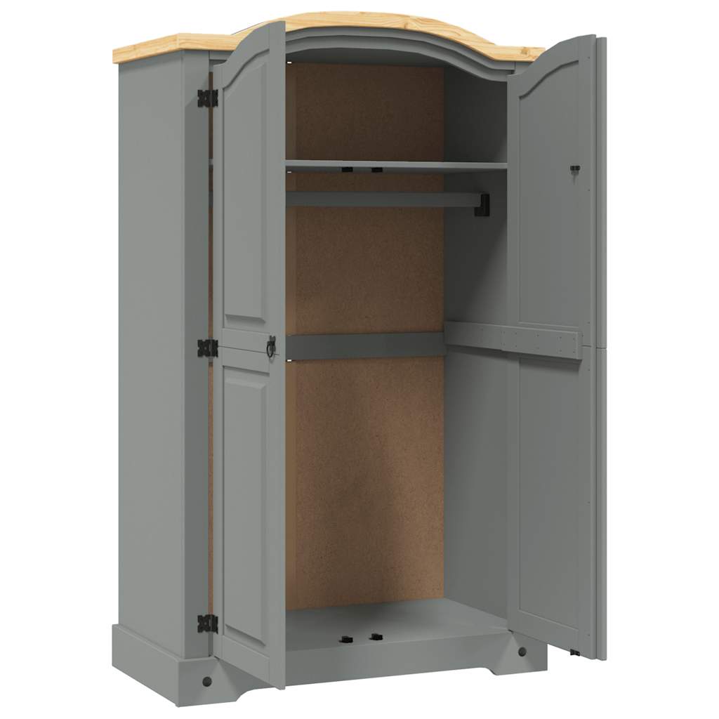 Wardrobe Mexican Pine Corona Range 2 Doors Grey