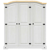 Wardrobe Mexican Pine Corona Range 3 Doors White