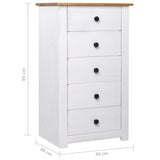 Sideboard 46X40X89 Cm Pine Panama Range