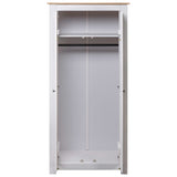 Wardrobe White 80x50x171.5 cm Solid Pine Panama Range