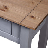 Console Table Grey 110x40x72 cm Solid Pine Wood Panama Range