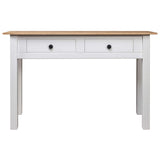 Console Table White 110x40x72 cm Solid Pine Wood Panama Range
