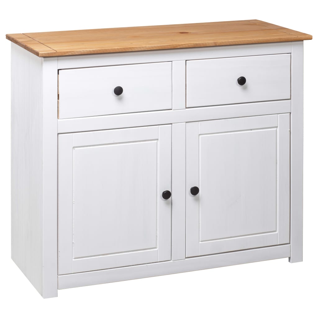 Sideboard 93X40X80 Cm Solid Pinewood Panama Range