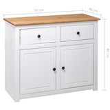 Sideboard 93X40X80 Cm Solid Pinewood Panama Range