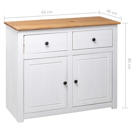Sideboard 93X40X80 Cm Solid Pinewood Panama Range