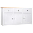 Sideboard 135X40X80 Cm Solid Pinewood Panama Range