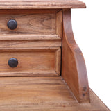 Writing Desk With Drawers 90X50X101 Cm Solid Mahogany Wood