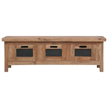Tv Cabinet With 3 Drawers 120X30X40 Cm Solid Mahogany Wood