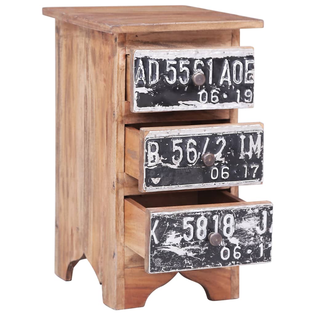 Bedside Cabinet 30X30X51 Cm Solid Mahogany Wood