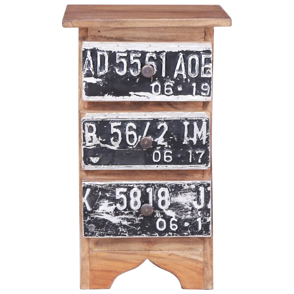 Bedside Cabinet 30X30X51 Cm Solid Mahogany Wood