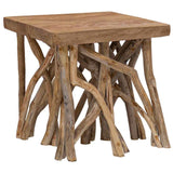 Log Coffee Table 40X40X40 Cm Mixed Recycled Wood