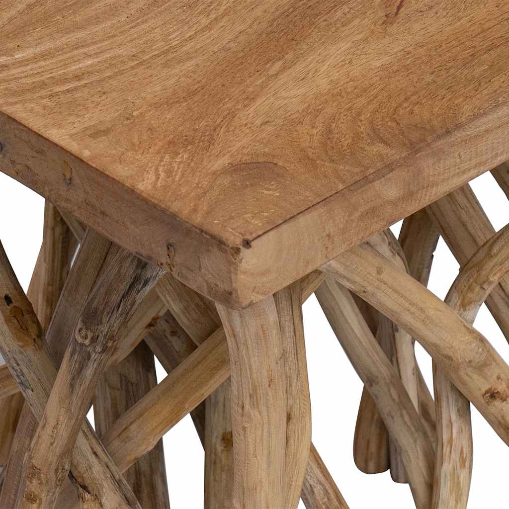 Log Coffee Table 40X40X40 Cm Mixed Recycled Wood