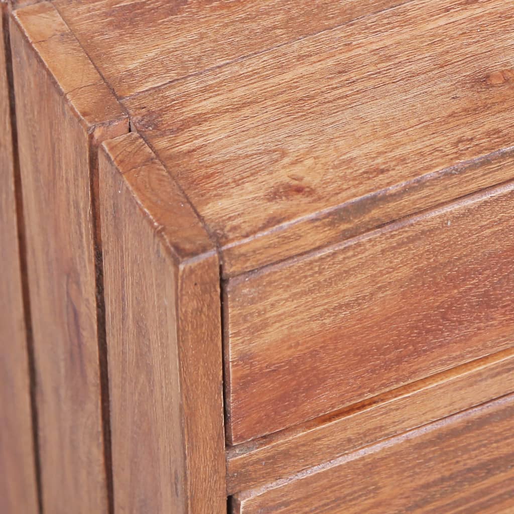 Bedside Cabinet With 3 Drawers 35X25X35 Cm Solid Mahogany Wood