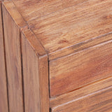 Bedside Cabinet With 3 Drawers 35X25X35 Cm Solid Mahogany Wood