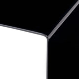 Coffee Table Black 50X50X45 Cm Tempered Glass