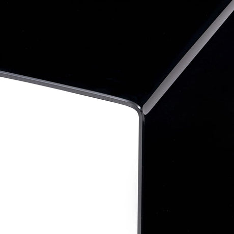 Coffee Table Black 50X50X45 Cm Tempered Glass