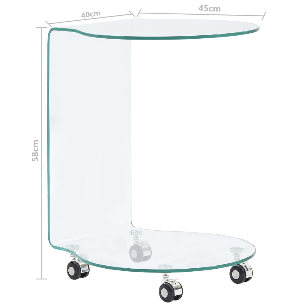 Coffee Table 45X40X Tempered Glass