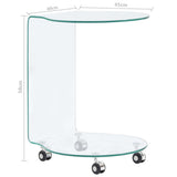 Coffee Table 45X40X Tempered Glass