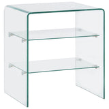 Coffee Table 50X40X56 Cm Tempered Glass