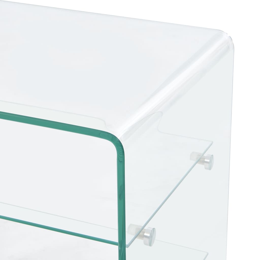 Coffee Table 50X40X56 Cm Tempered Glass