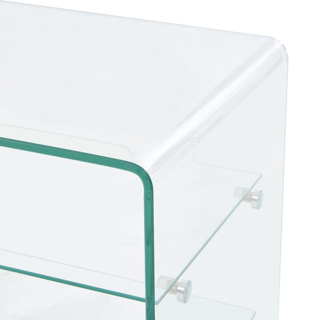 Coffee Table 50X40X56 Cm Tempered Glass