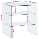Coffee Table 50X40X56 Cm Tempered Glass
