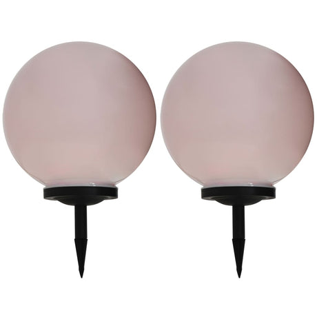 Outdoor Solar Lamps 2 Pcs Led Spherical Rgb