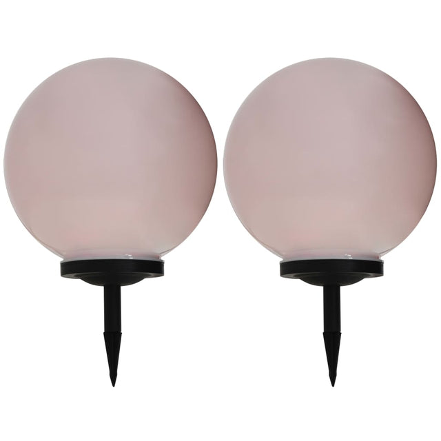 Outdoor Solar Lamps 2 Pcs Led Spherical Rgb