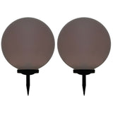 Outdoor Solar Lamps 2 Pcs Led Spherical Rgb