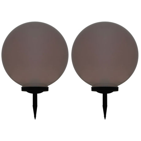 Outdoor Solar Lamps 2 Pcs Led Spherical Rgb