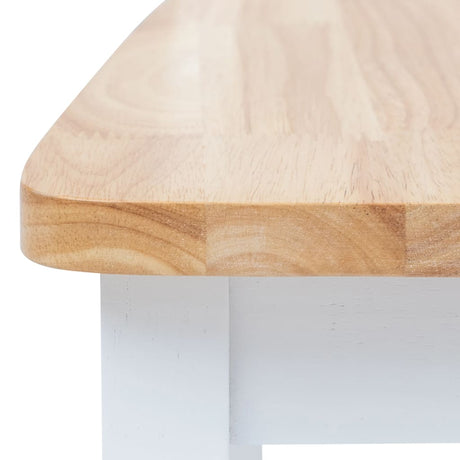 Dining Chairs 6 Pcs White And Light Wood Solid Rubber Wood