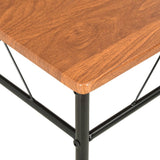 5 Piece Dining Set Mdf And Steel Brown