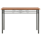 5 Piece Dining Set Mdf And Steel Brown